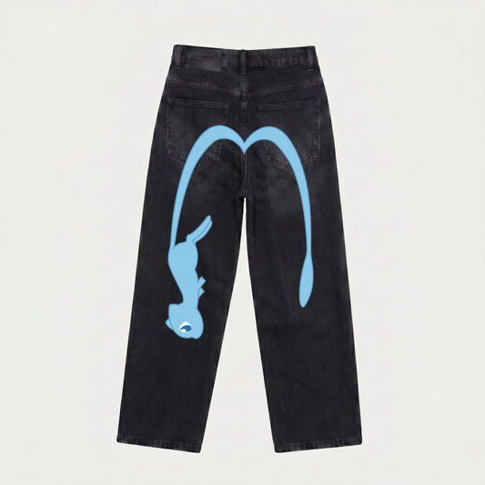 Onu Denim Jeans - 001 in Black — back