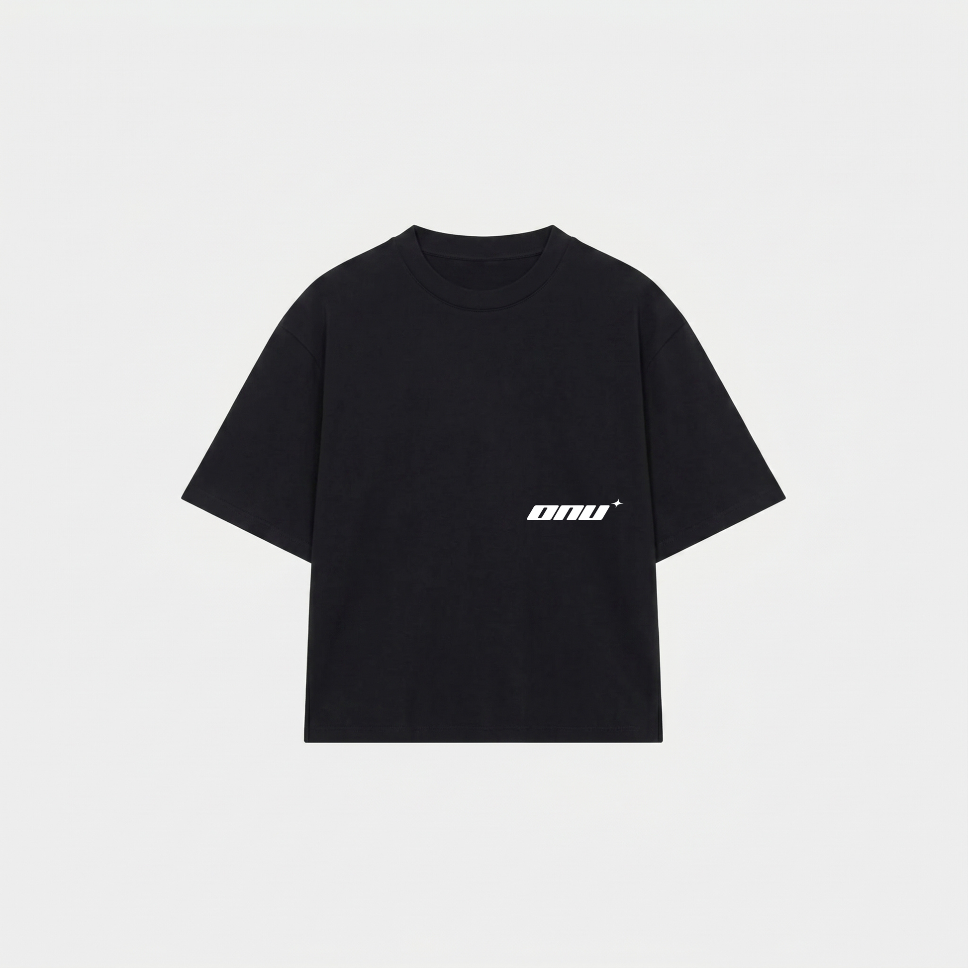 Onu Tee - 001 in Black — front