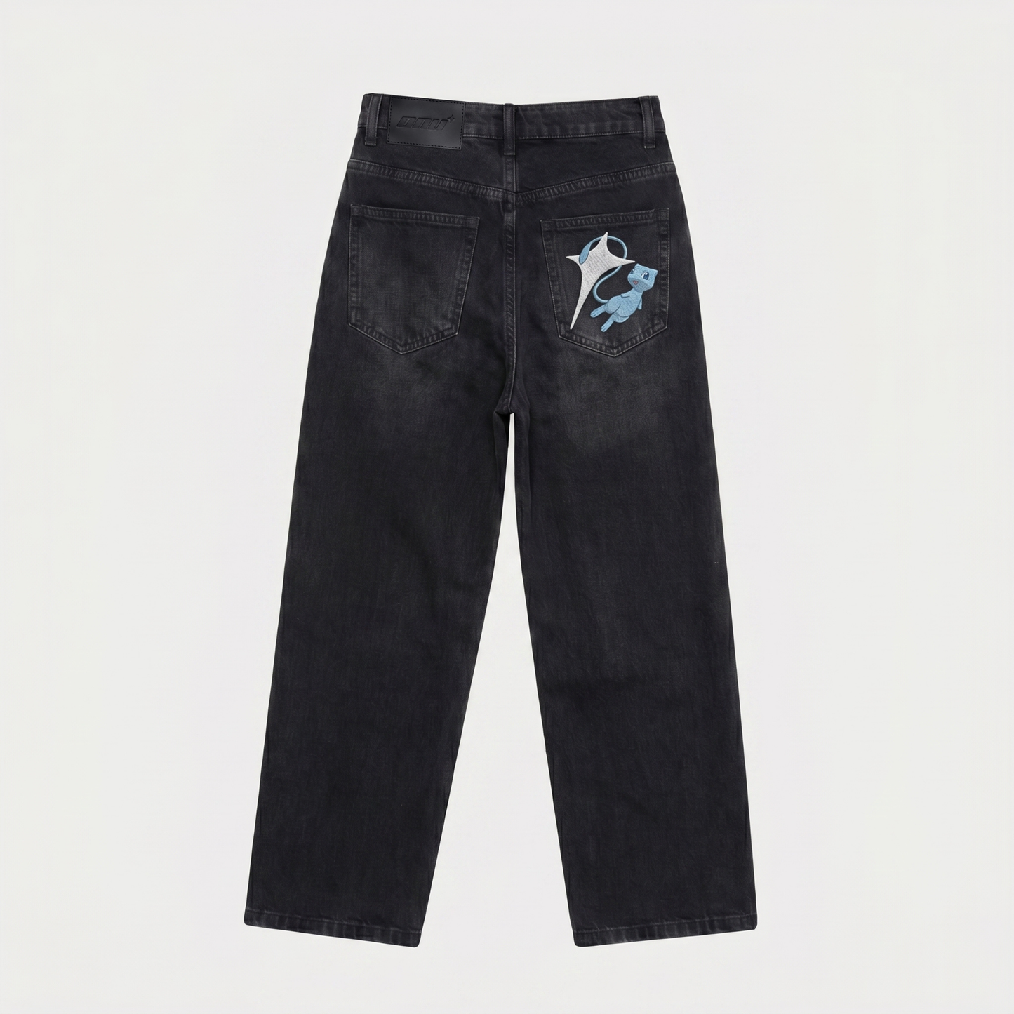 Onu Denim Jeans - 001 in Black — back