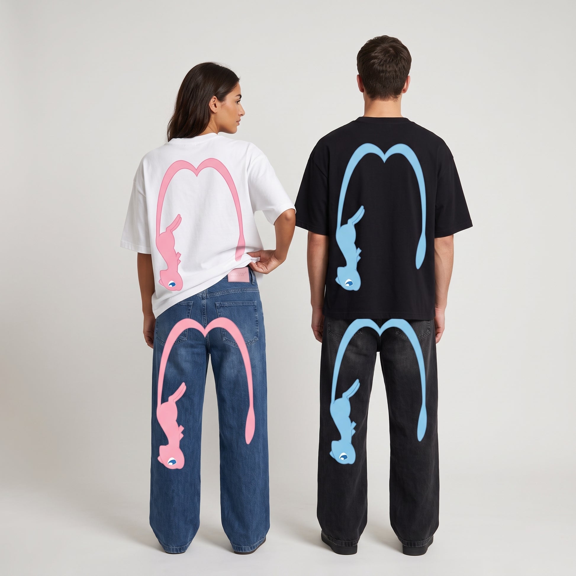Onu Denim Jeans - 001 in Blue — lifestyle back