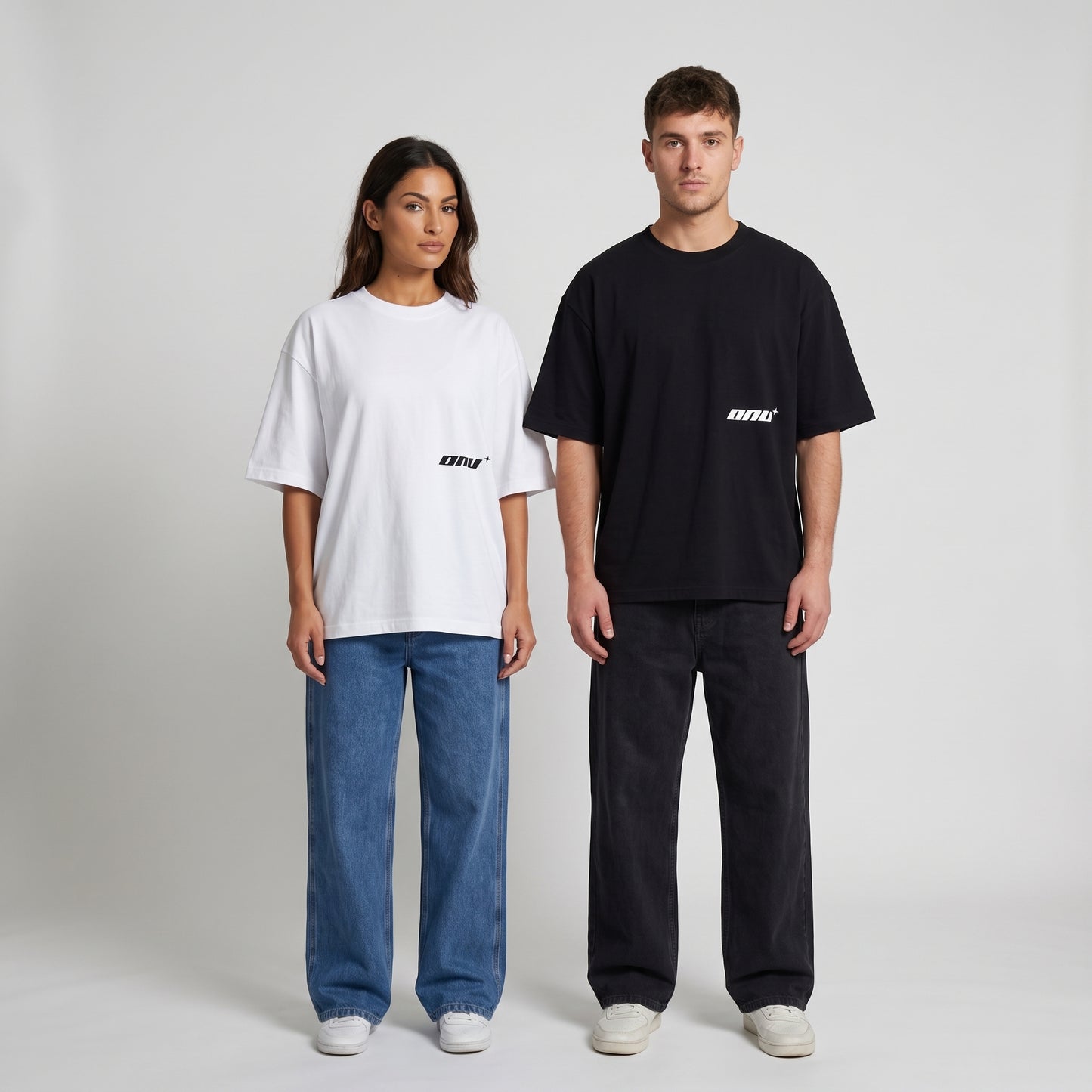 Onu Denim Jeans - 001 in Black — lifestyle front